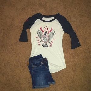 American Eagle shorts w/Under Armour Tshirt